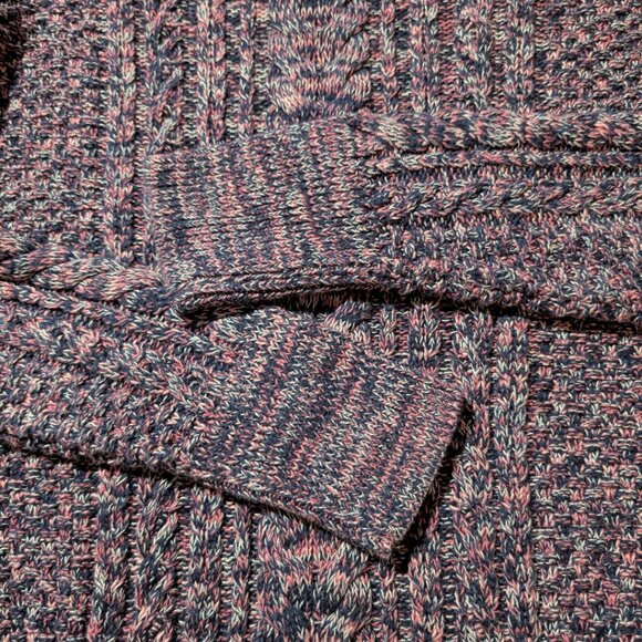 Gap classic cable knit crew neck sweater navy pink size XS - Picture 12 of 16